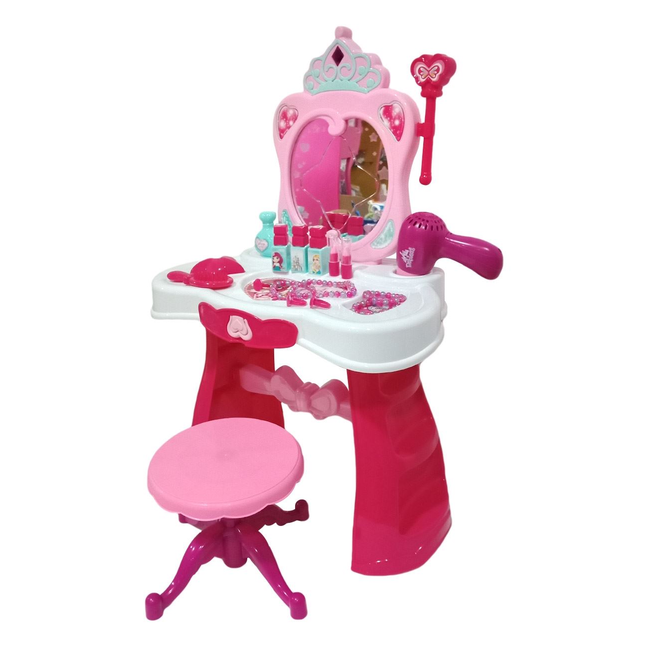 Masa de toaleta cu oglinda sunet &amp; lumini - 18 piese