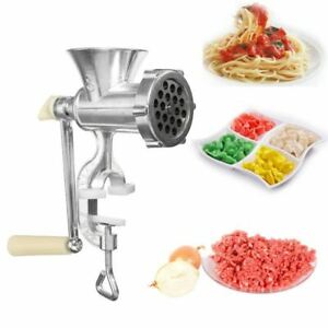 Masina de tocat manuala, aluminiu nr 8. argintiu