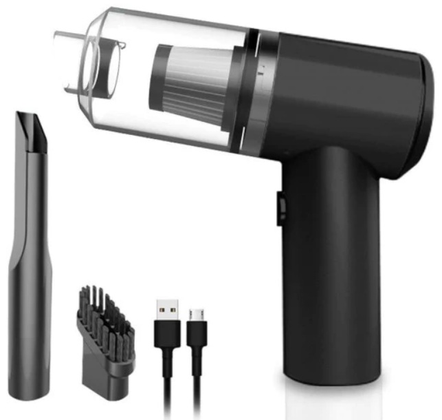 Mini aspirator portabil 2 in 1 fara fir cu incarcare prin usb