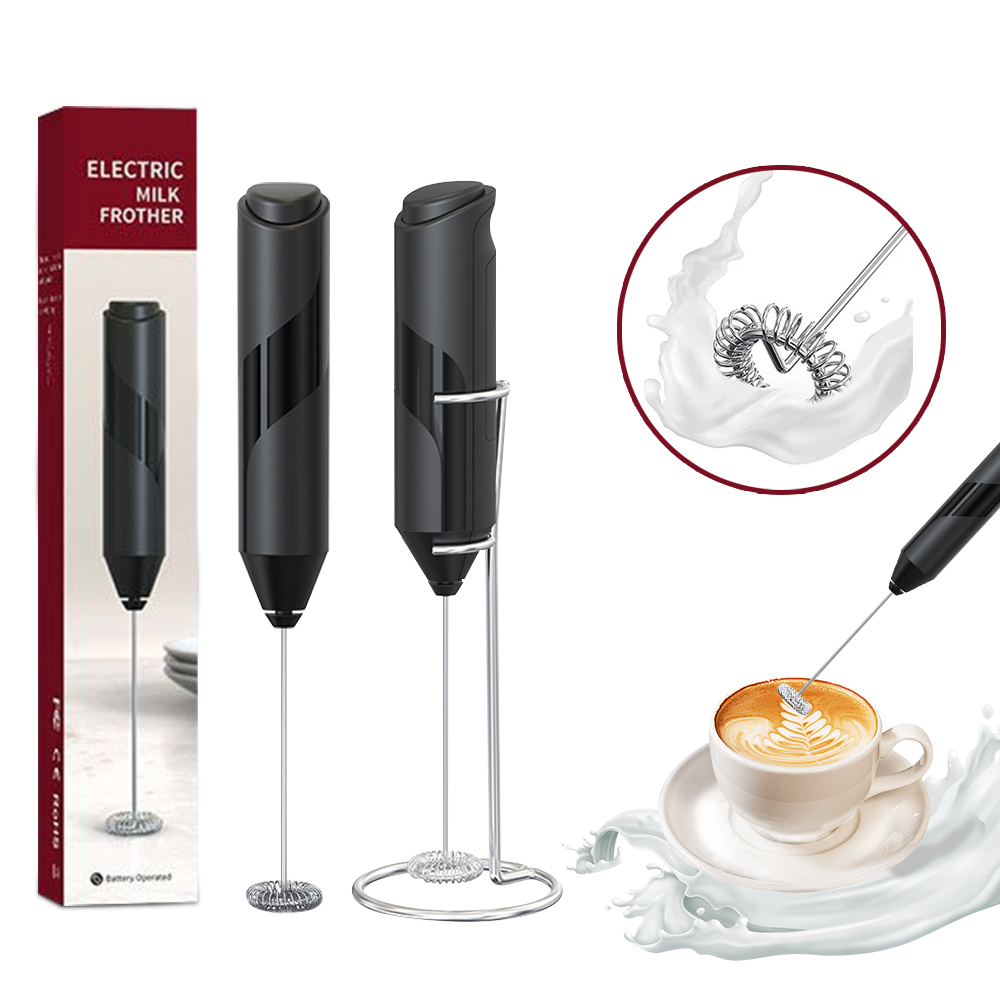 Mixer pentru spuma de lapte, cafea, oua, caffe latte, ciocolata calda, cappuccino cu suport