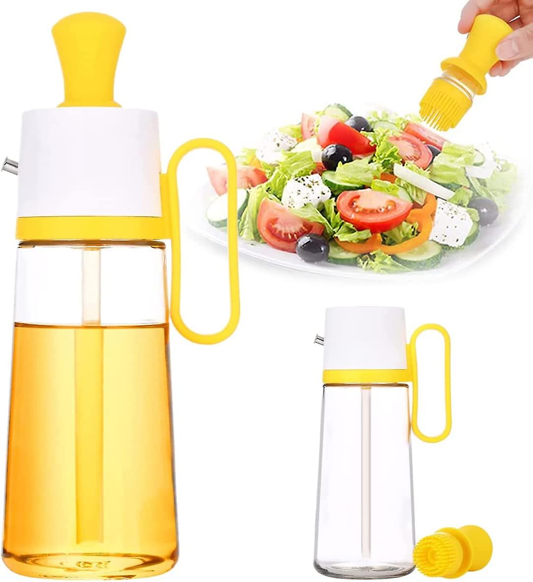 Oliviera cu perie dozatoare gradata si picurator pentru ulei/otet din sticla 550 ml