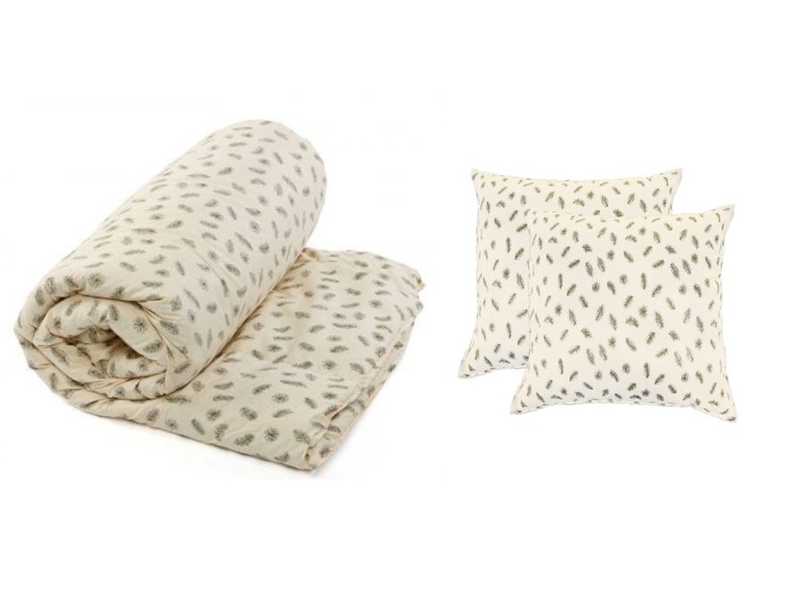 Pachet pilota puf de gasca si 2 perne puf de gasca 70x70