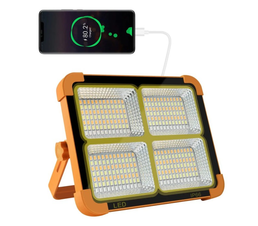 Proiector solar portabil cu functie de incarcator , 336 led , 200 w 