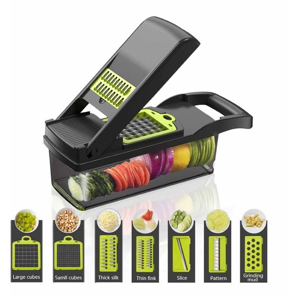 Razatoare multifunctionala pentru legume cu 7 accesorii interschimbabile