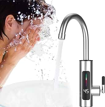 Robinet electric instant din inox, cu display si rotire 360 grade, 3000w