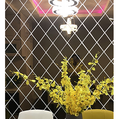 Set 10 oglinzi decorative romb  culoare neagra