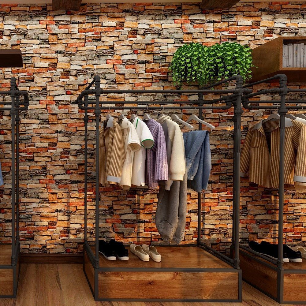 Set 10 x panouri decorative  60x60 cm autocolante model caramida combinata  