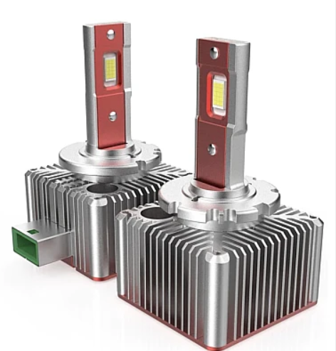 Set 2 becuri auto d3s, led 110w/set canbus , 10.000 k,carcasa rosie