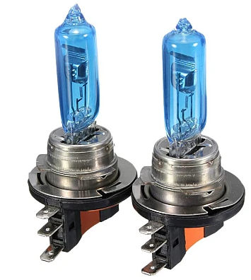 Set 2 becuri auto h15 12v 15/55w super white halogen
