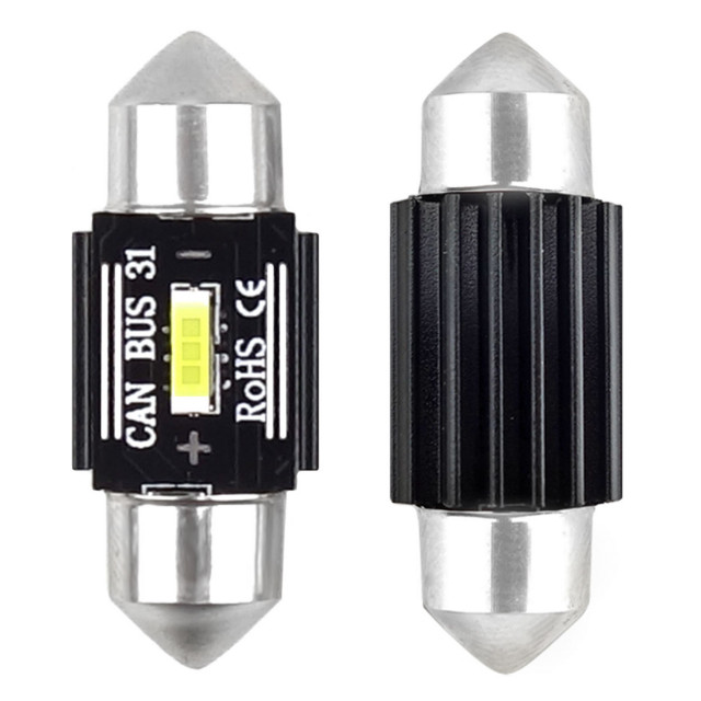 Set 2 becuri auto led canbus smd 1860 12-24v c5w 31 mm