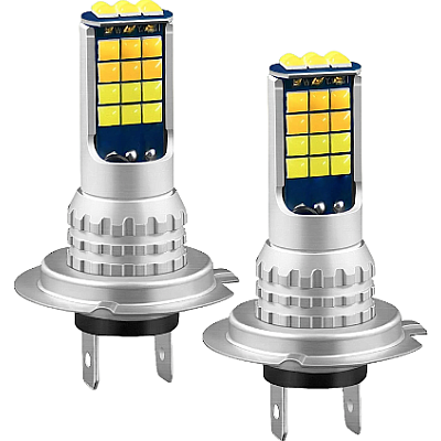 Set 2 becuri led h7 3030 smd 90w cu 2 moduri de lumină