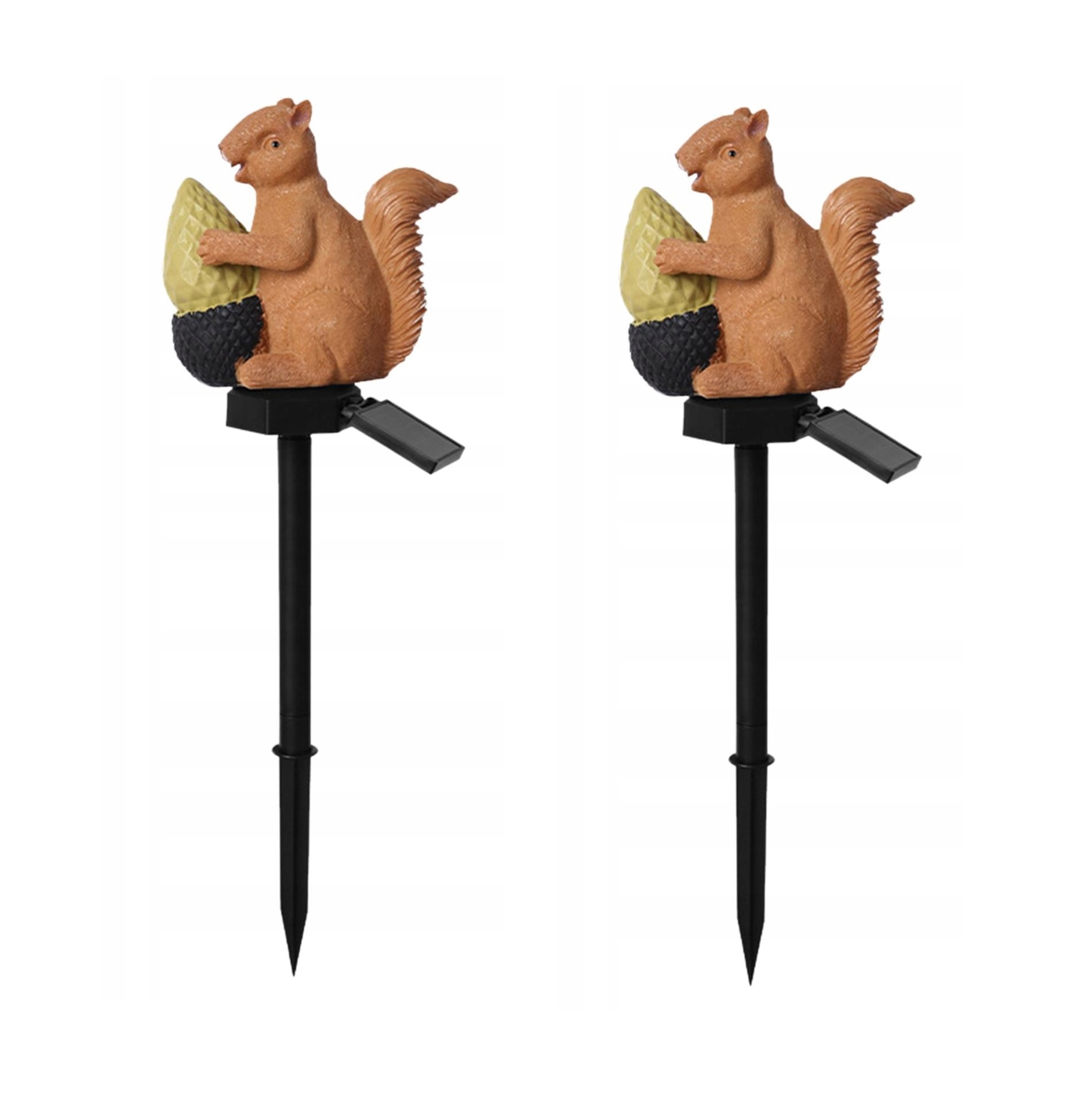 Set 2 decoratiuni solare in forma de veverita