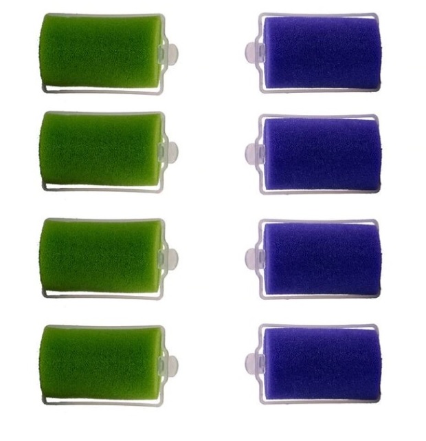 Set 2 pachete bigudiuri din burete,cu prindere, 8 bucati