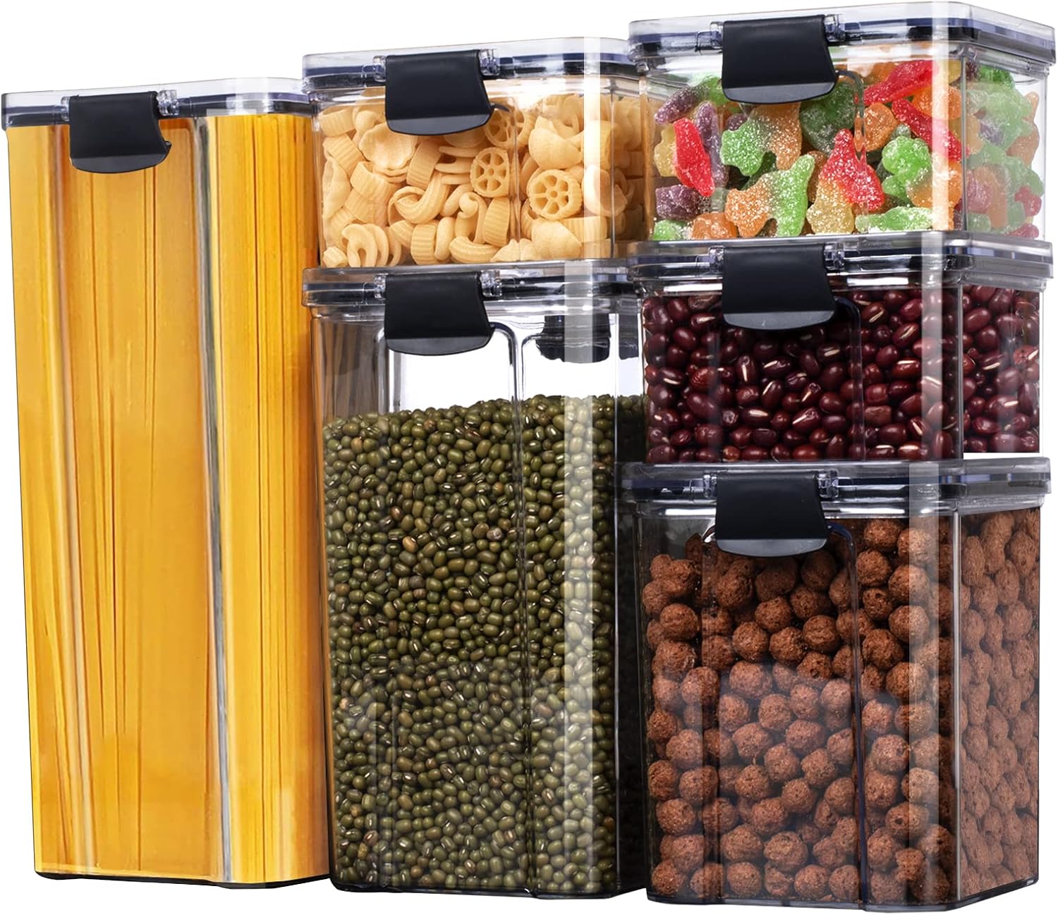 Set 6 recipiente ermetice pentru depozitare alimente