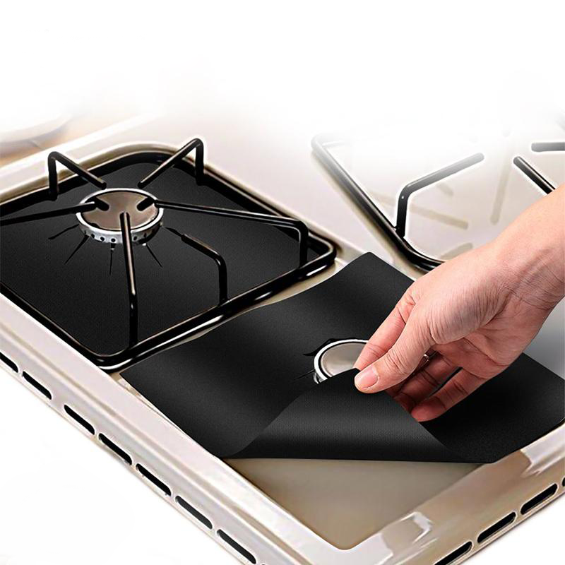 Set 8 folii detasabile de protectie pentru aragaz, usor de spalat, din teflon