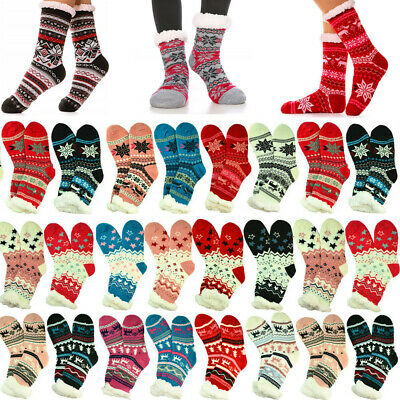 Set doua  perechi ciorapi antiderapanti, cu interior imblanit unisex