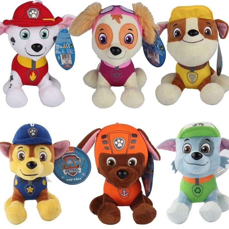 Set jucarii de plus paw patrol, 6 buc, 20 cm
