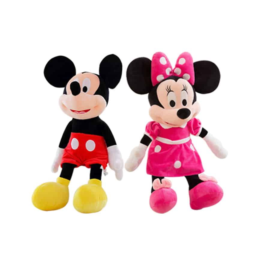Set mascote din plus mickey si minnie mouse 25 cm