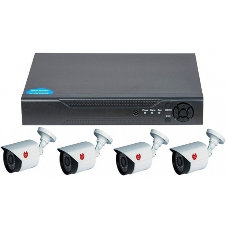 Sistem de supraveghere cu 4 camere exterior/interior