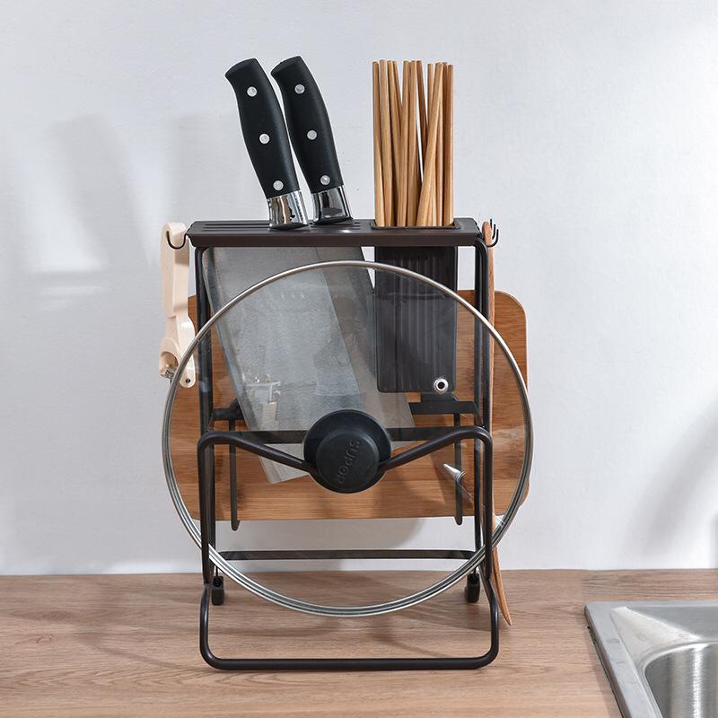 Suport pentru cutite, capace, tacamuri si tocator ,metalic 