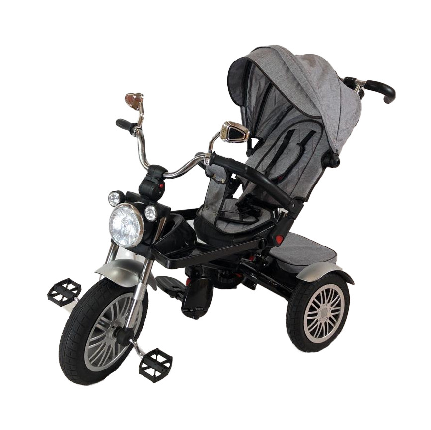 Tricicleta cu pozitii somn, scaun reversibil, culoare gri
