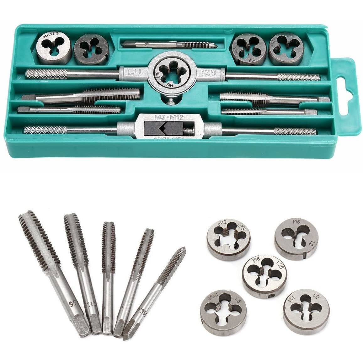 Trusa 12 piese  filiere si tarozi 