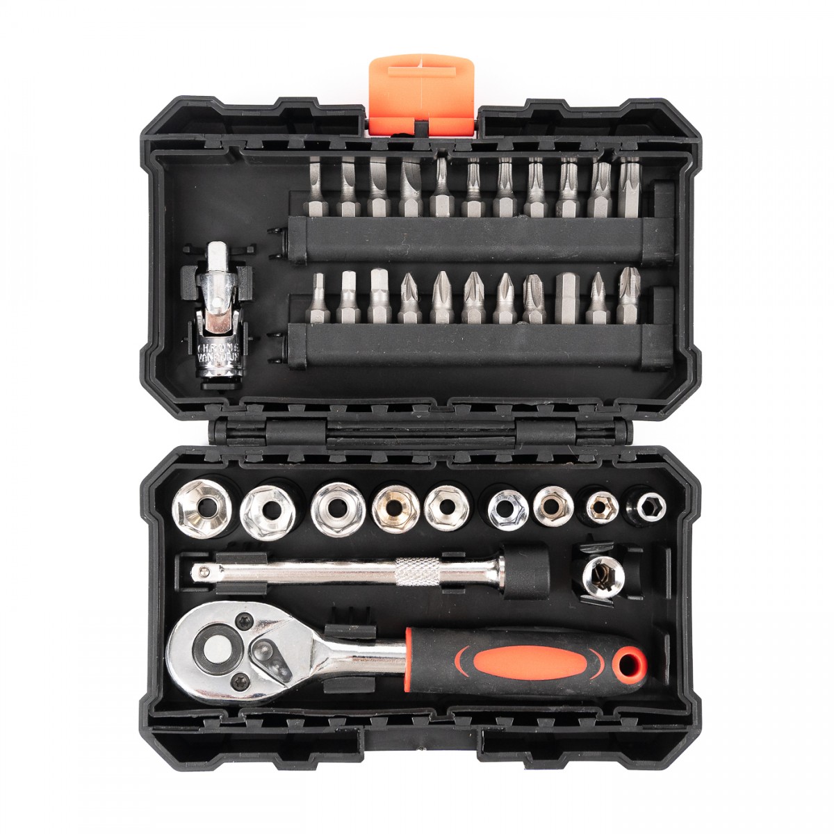 Trusa chei  tubulare si biti 1/4 cu 35 piese